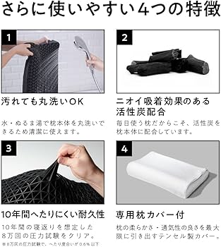 Amazon｜ヒツジのいらない枕 テンセル枕カバー付 まくら 低反発 高反発
