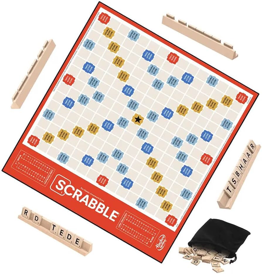 Hasbro Scrabble Board Game, Classic Word Game for Kids Ages 8 and