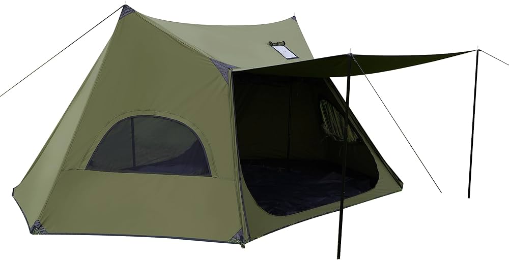 Amazon.co.jp: TENPLAY 即納 シェルターテント 1-2人用 TCコットン