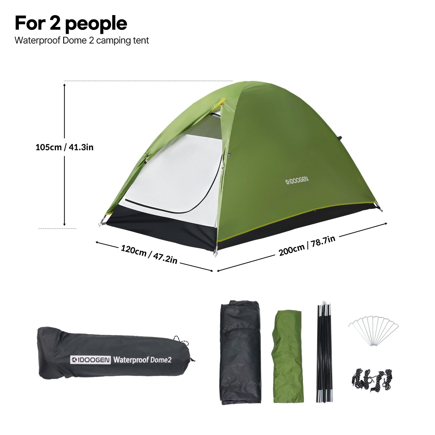 Amazon.co.jp: IDOOGEN キャンプ用バックパッキングテント 軽量