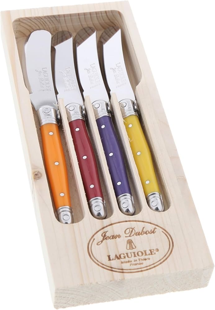 Amazon.com: Jean Dubost Laguiole 4-Piece Spreader Set, Multicolor