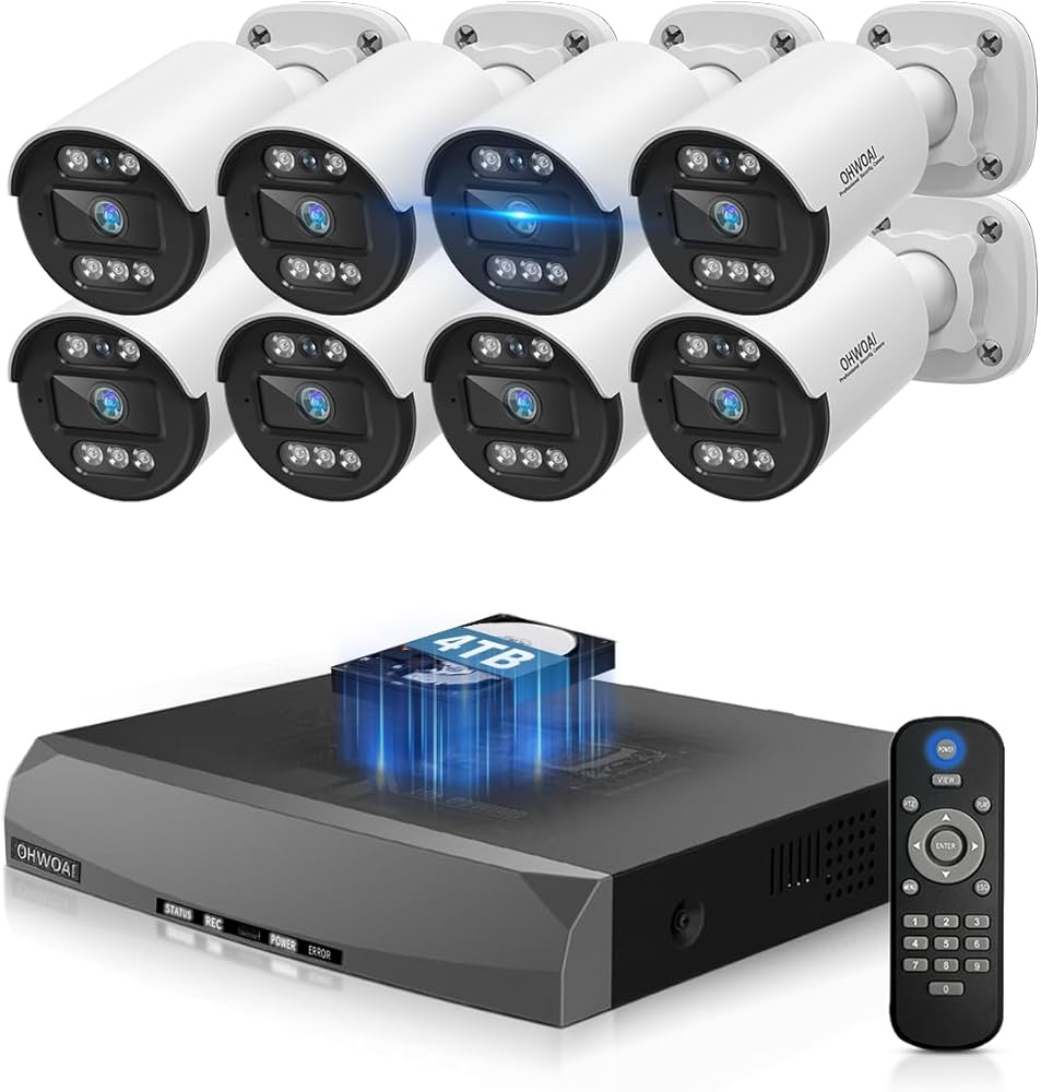 Amazon.co.jp: 【双方向通話・500万画素】OHWOAI POE防犯カメラセット