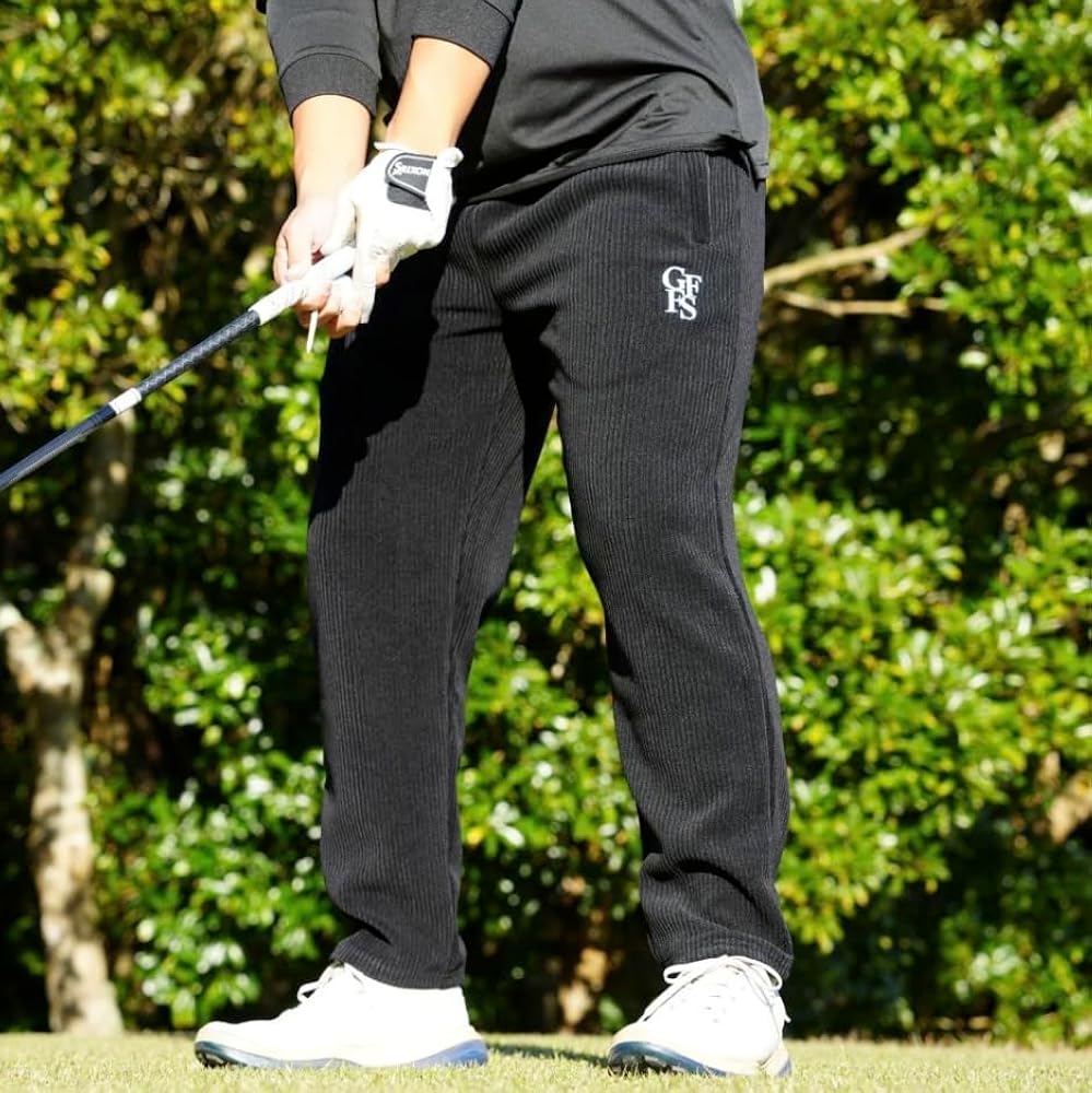Amazon | [ゴルフフリークス] GFFS Logo Corduroy Stretch Golf Pants