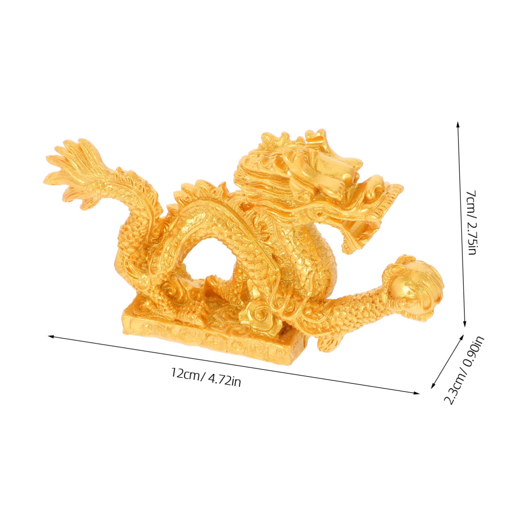 Amazon｜NUOBESTY 中国風龍の置物 樹脂製ヴィンテージドラゴン像 家庭