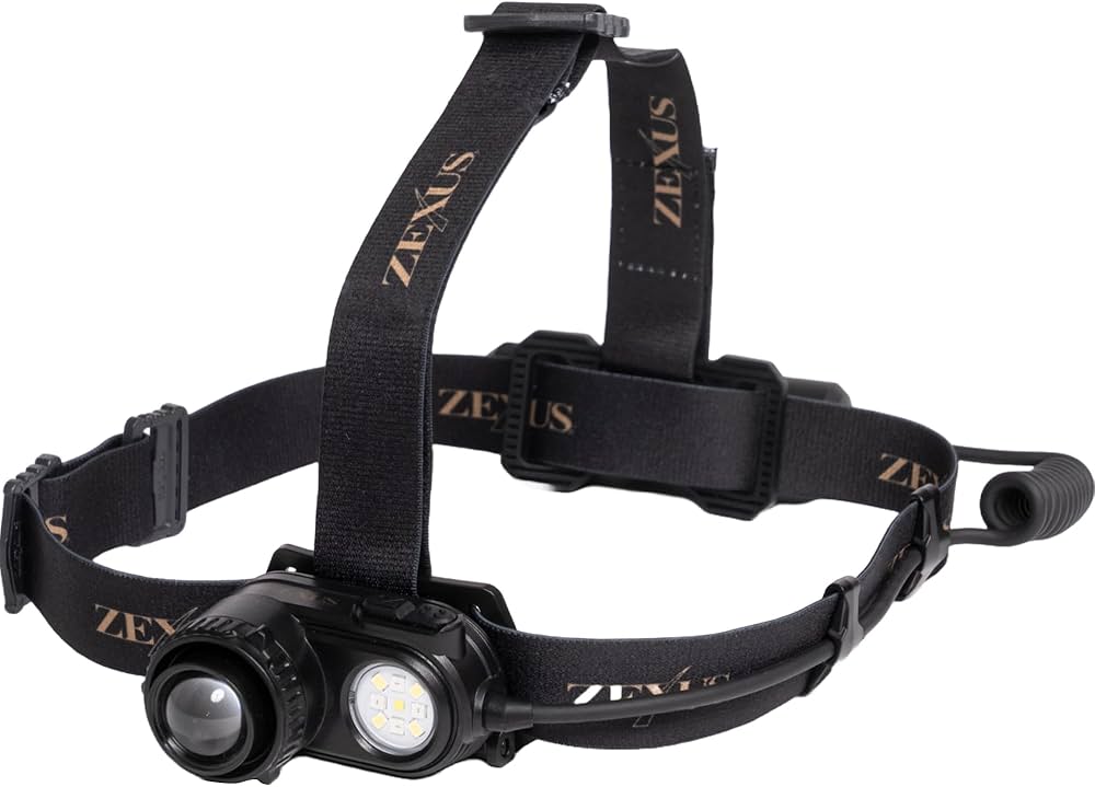 Amazon.co.jp: ZEXUS ZX-R740 LED Headlight, Rechargeable [Max 1300