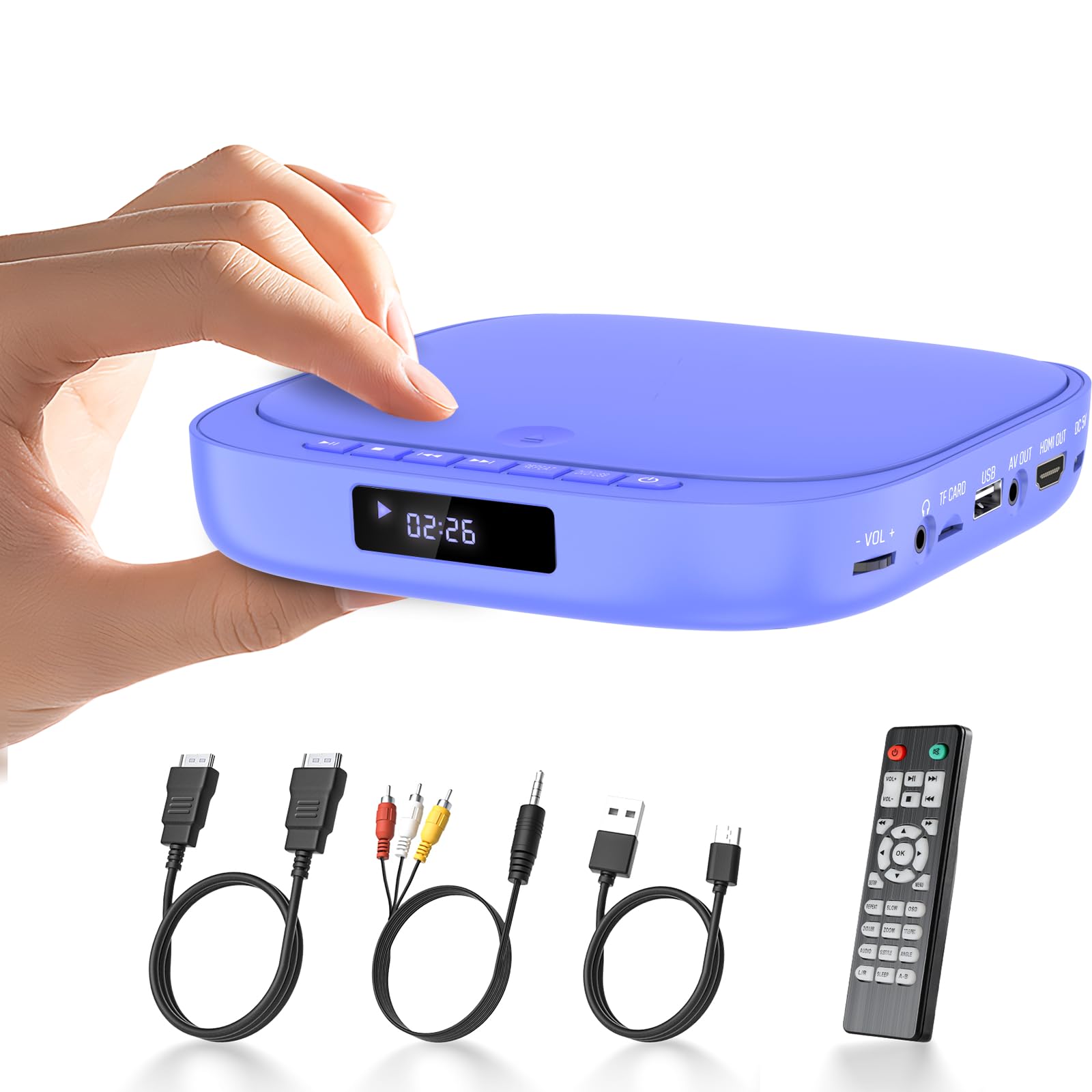 Amazon | ミニDVDプレーヤー1080Pサポート DVD/CD再生専用モデル