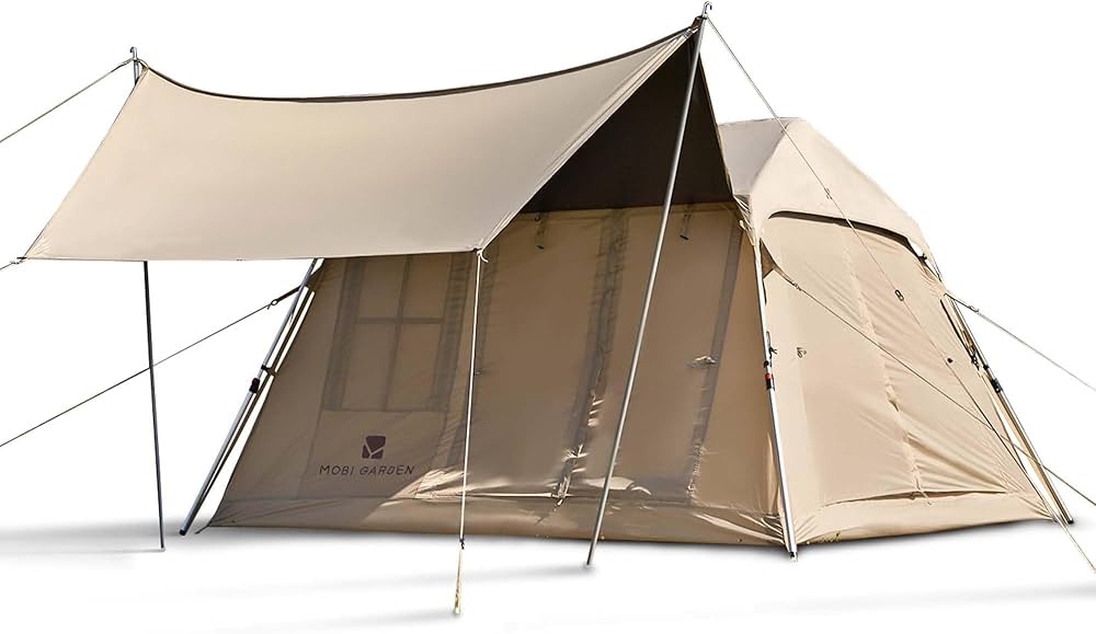 Amazon.co.jp: MOBI GARDEN テント 2-4人用 拡張キャノピー キャンプ
