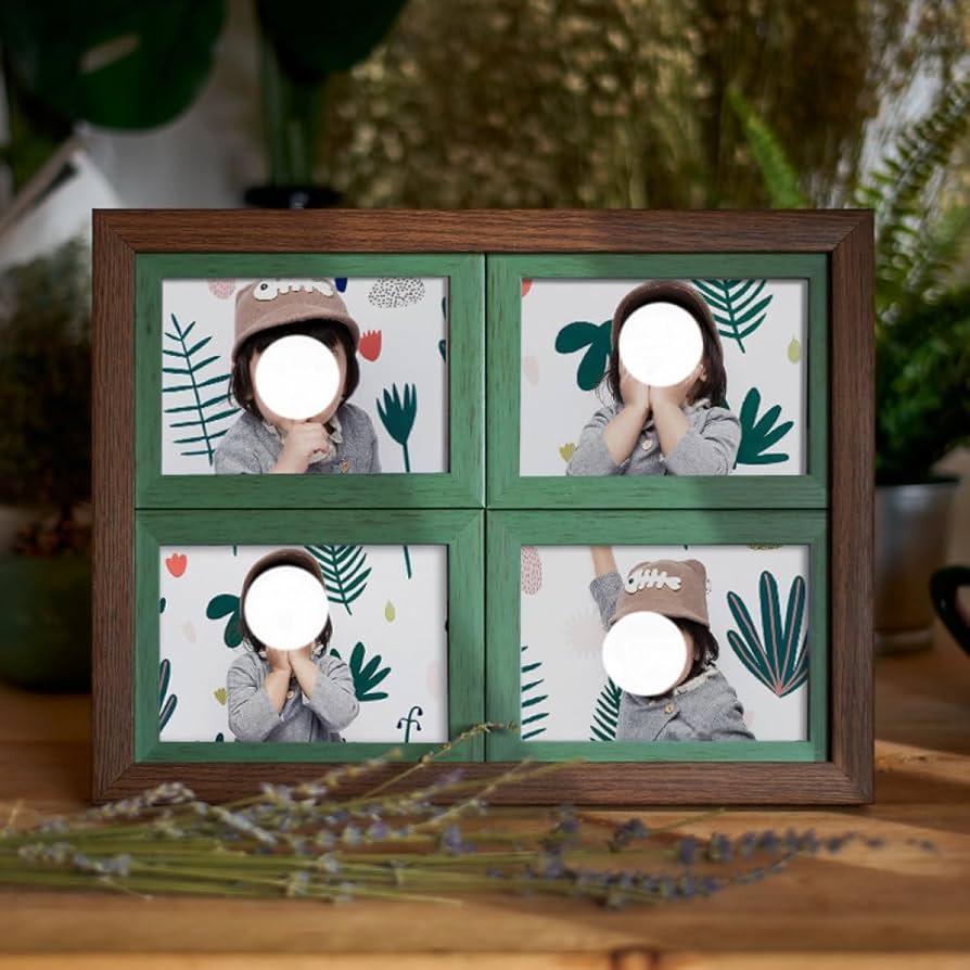 Amazon.co.jp: [LSDZW] フォトフレーム 4窓 L判 4枚 ナチュラル 写真