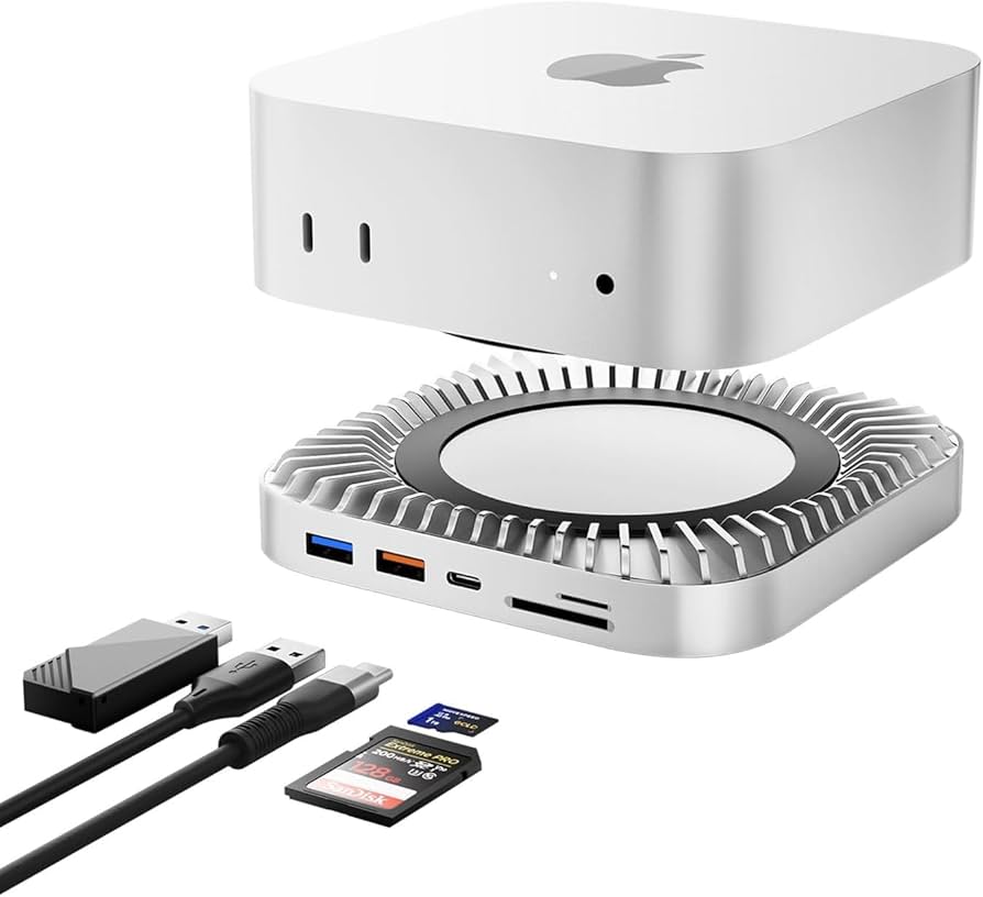 Amazon.com: Mac mini M4 Dock, USB C Hub Aluminum Mac mini Stand