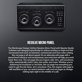 Amazon.co.jp: Blackmagic design Control Panel DaVinci Resolve