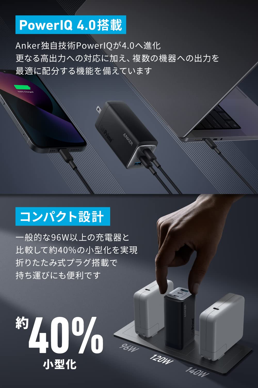 Amazon | Anker 737 Charger (GaNPrime 120W) (USB PD 充電器