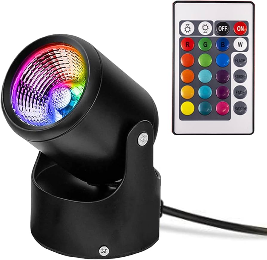 Amazon | STGLED 7W RGB LEDスポットライト コンセント式 フット