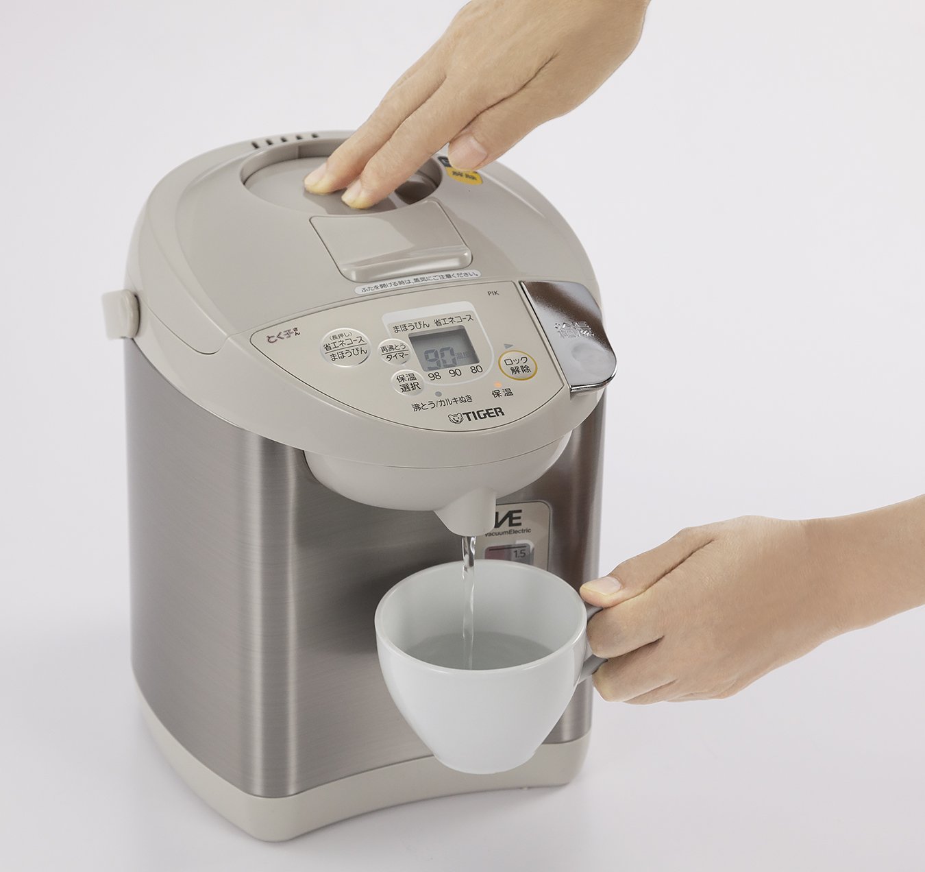 Amazon | タイガー 魔法瓶 電気 ポット 3L ベージュ 節電 VE 保温