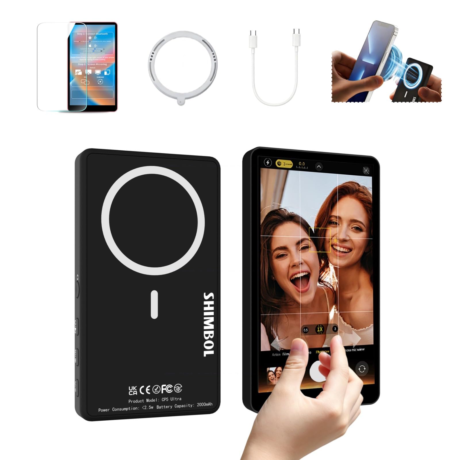 Amazon.co.jp: Shimbol CP5 Ultra ブラック、ワイヤレス電話 Vlog