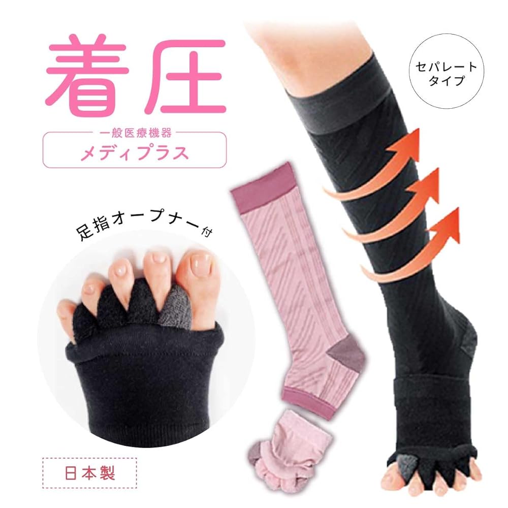 まとめ買いのお客様用 メディプラス 弾性ストッキング 右脚 L ✖️2足