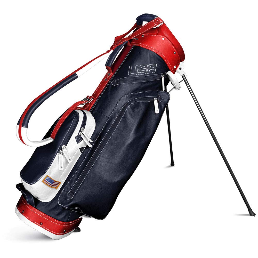 Amazon | Sun Mountain 2024 レザーゴルフスタンドバッグ レッド