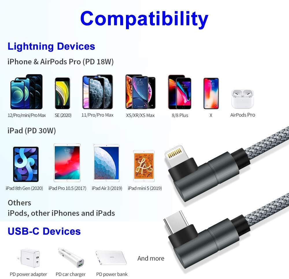 Amazon.co.jp: USB Cからライトニングケーブル 6フィート [Apple MFi