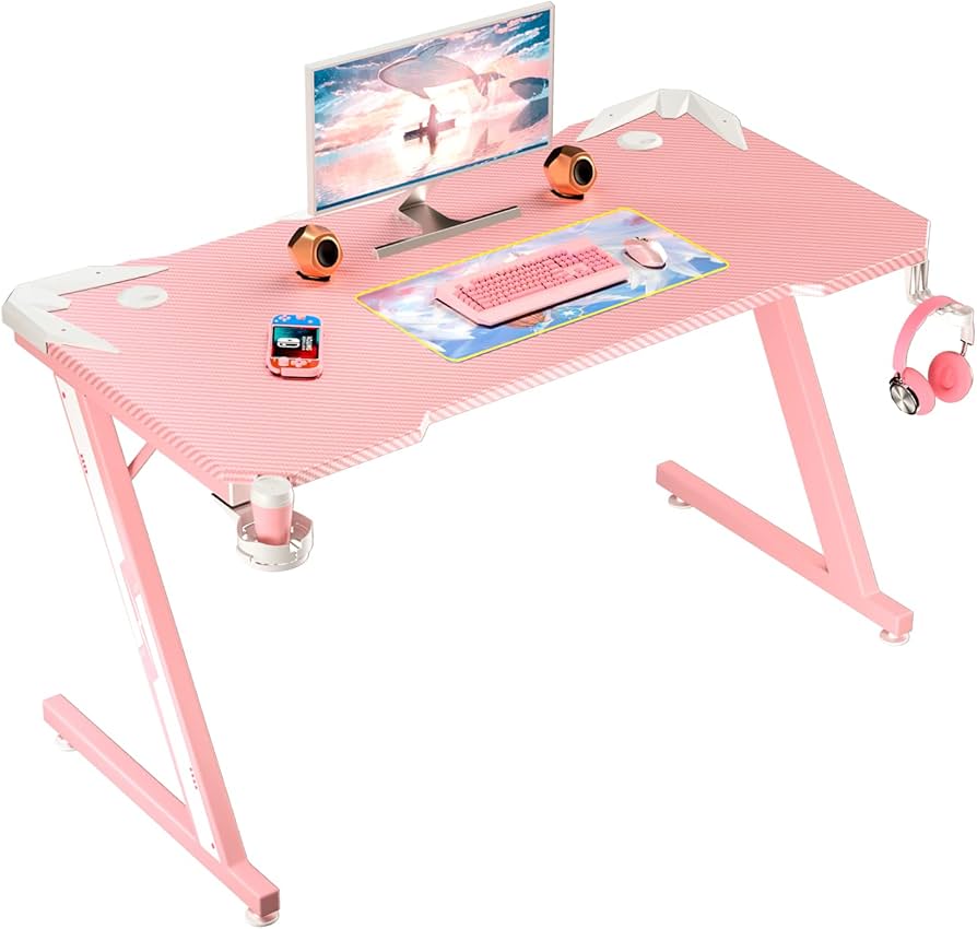 Amazon | Victone ゲーミングデスク「メーカー2年保証」幅112cm*奥行