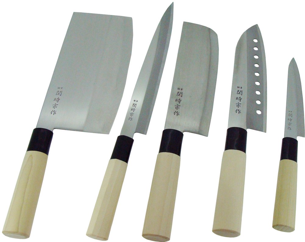 Amazon｜SUMIKAMA (スミカマ) 関時宗作 包丁 5点セット 日本製 中華