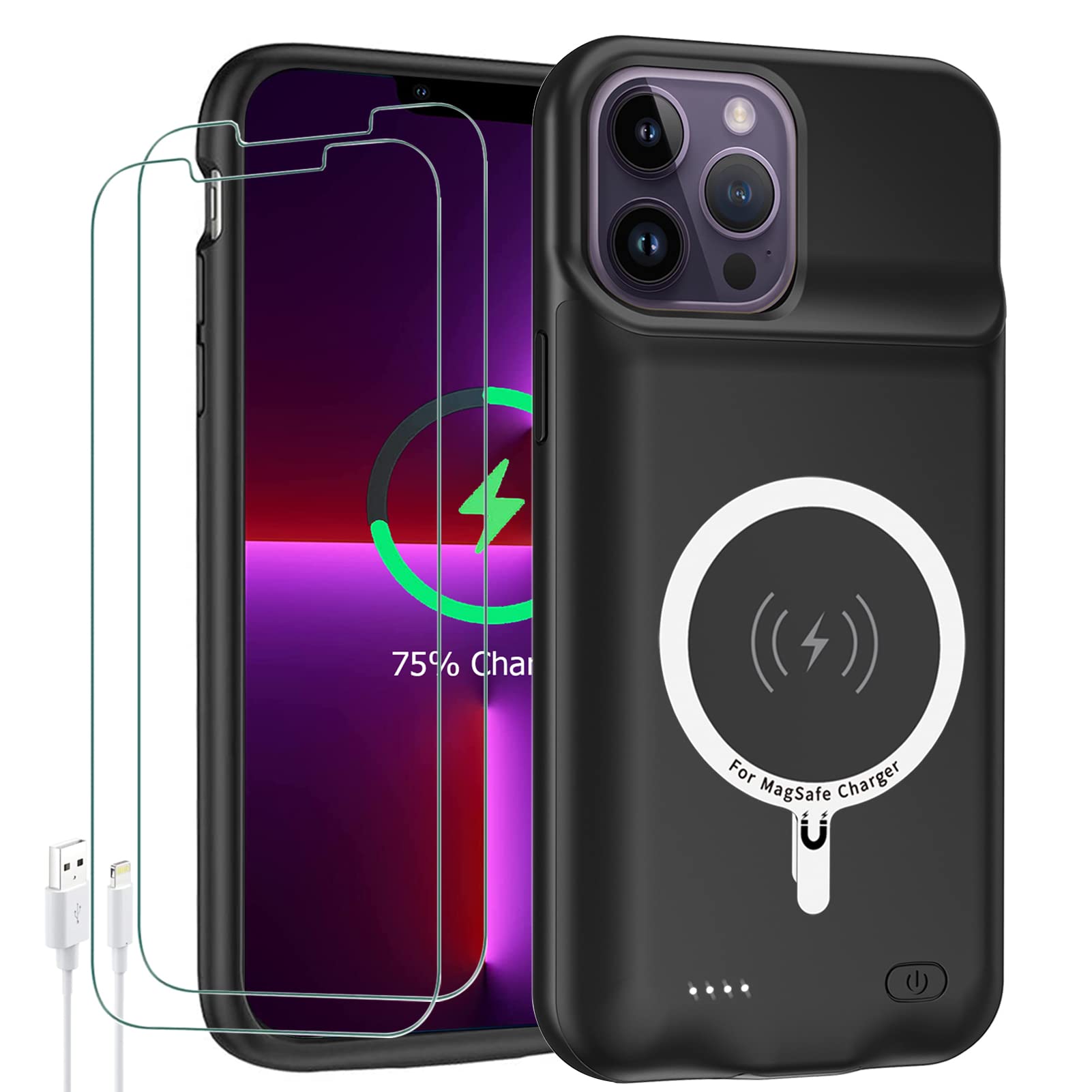 Amazon.com: Battery Case for iPhone 13 Pro Max, Upgraded 10800mAh