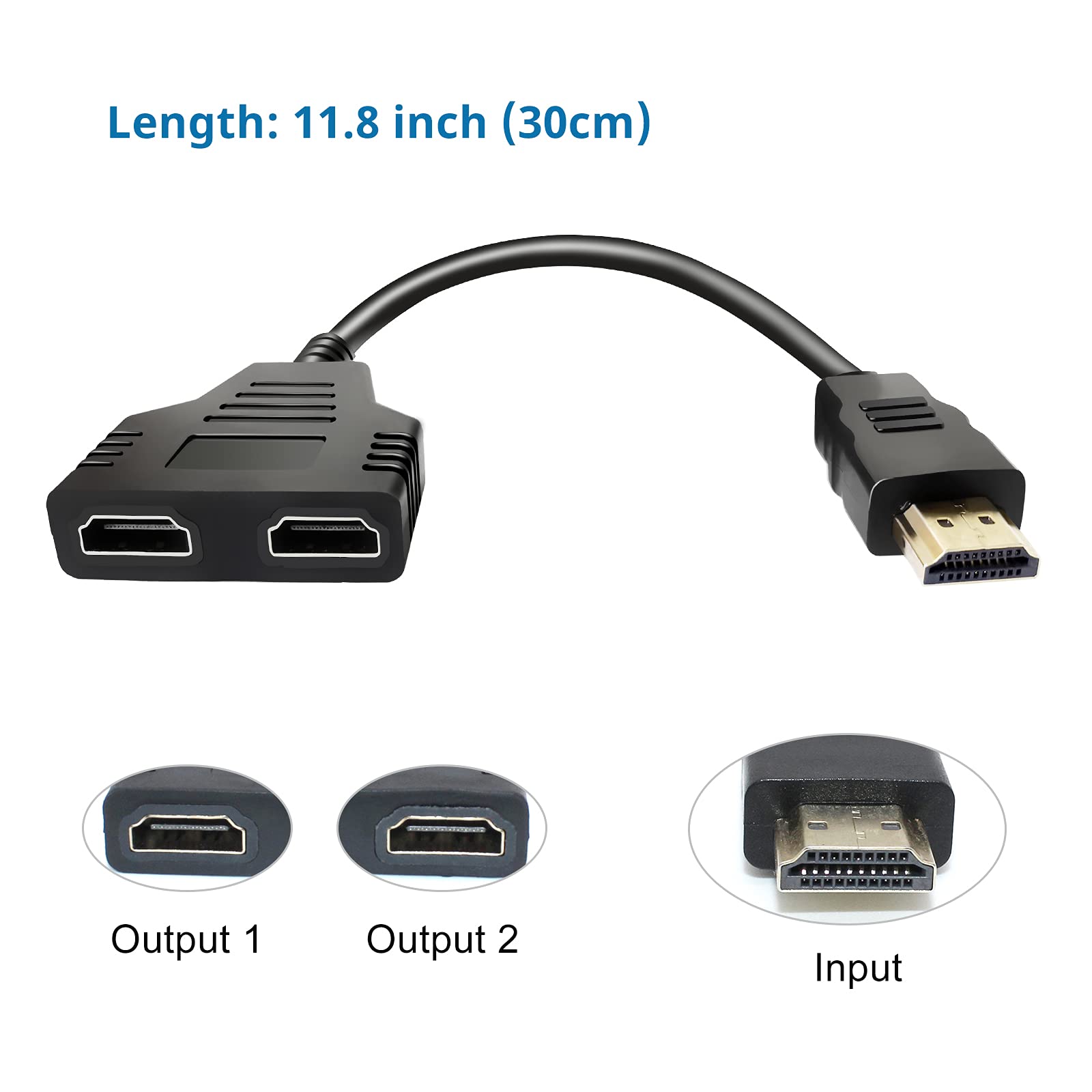 Amazon.com: BATU HDMI Splitter Adapter Cable - Hdmi Splitter 1 in