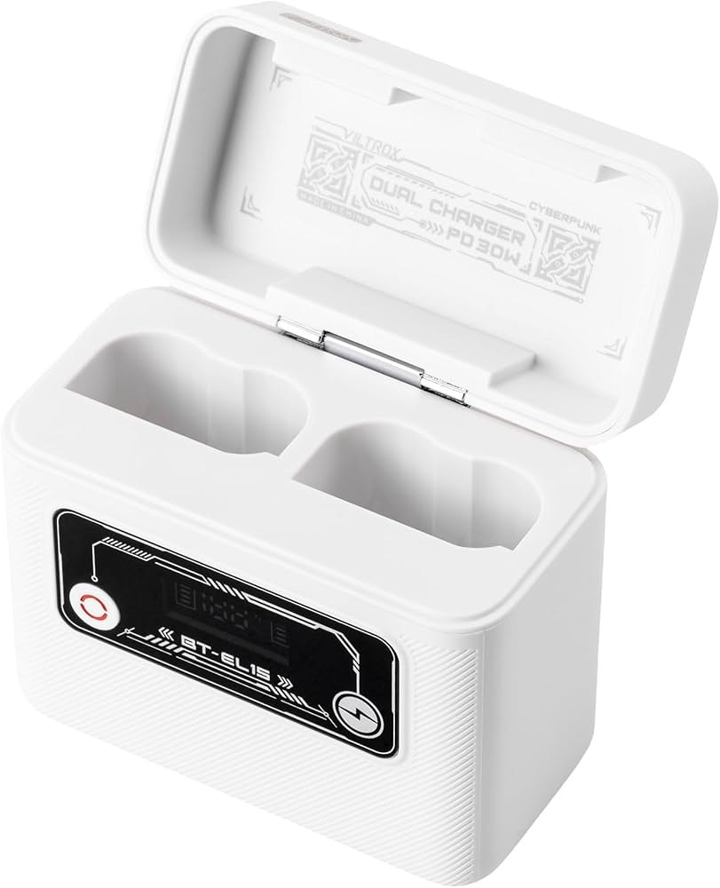 Amazon.com : VILTROX EN-EL15 Dual Battery Charger, 5500mAh Storage