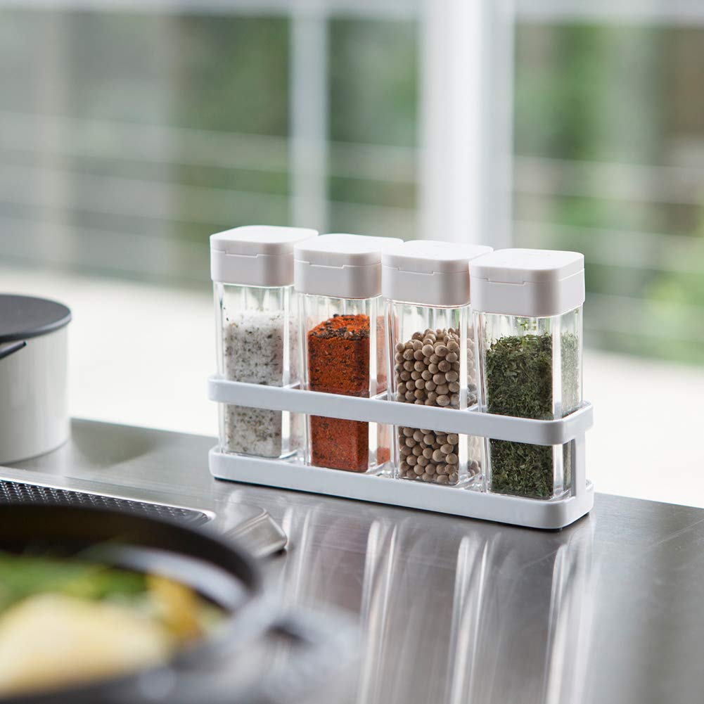 Amazon｜山崎実業 塩 コショウ 入れ 調味料スタンド スパイスホルダー