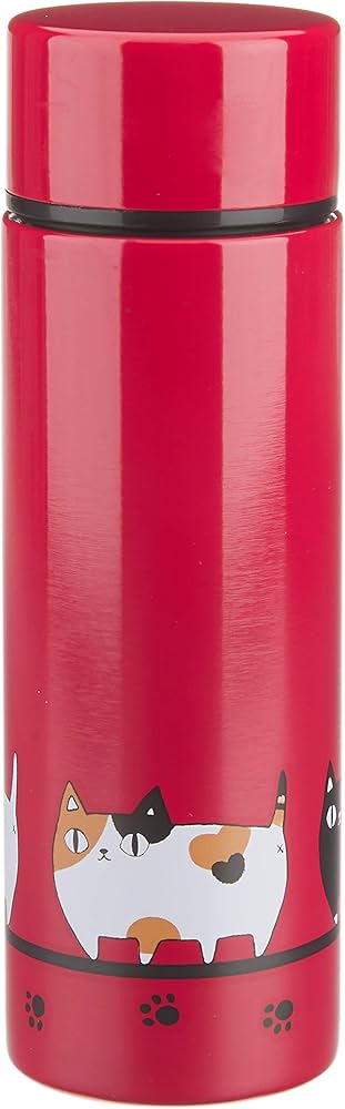 Amazon｜セラミック藍 猫3兄弟 ステンレスプチボトル 行進 サイズ：約
