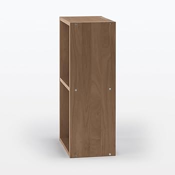 Amazon｜無印良品 スタッキングシェルフ・2段・ウォールナット材 幅42