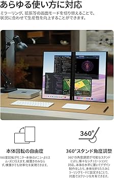 Amazon.co.jp: EHOMEWEI デュアルモニター モバイルモニター 15.6
