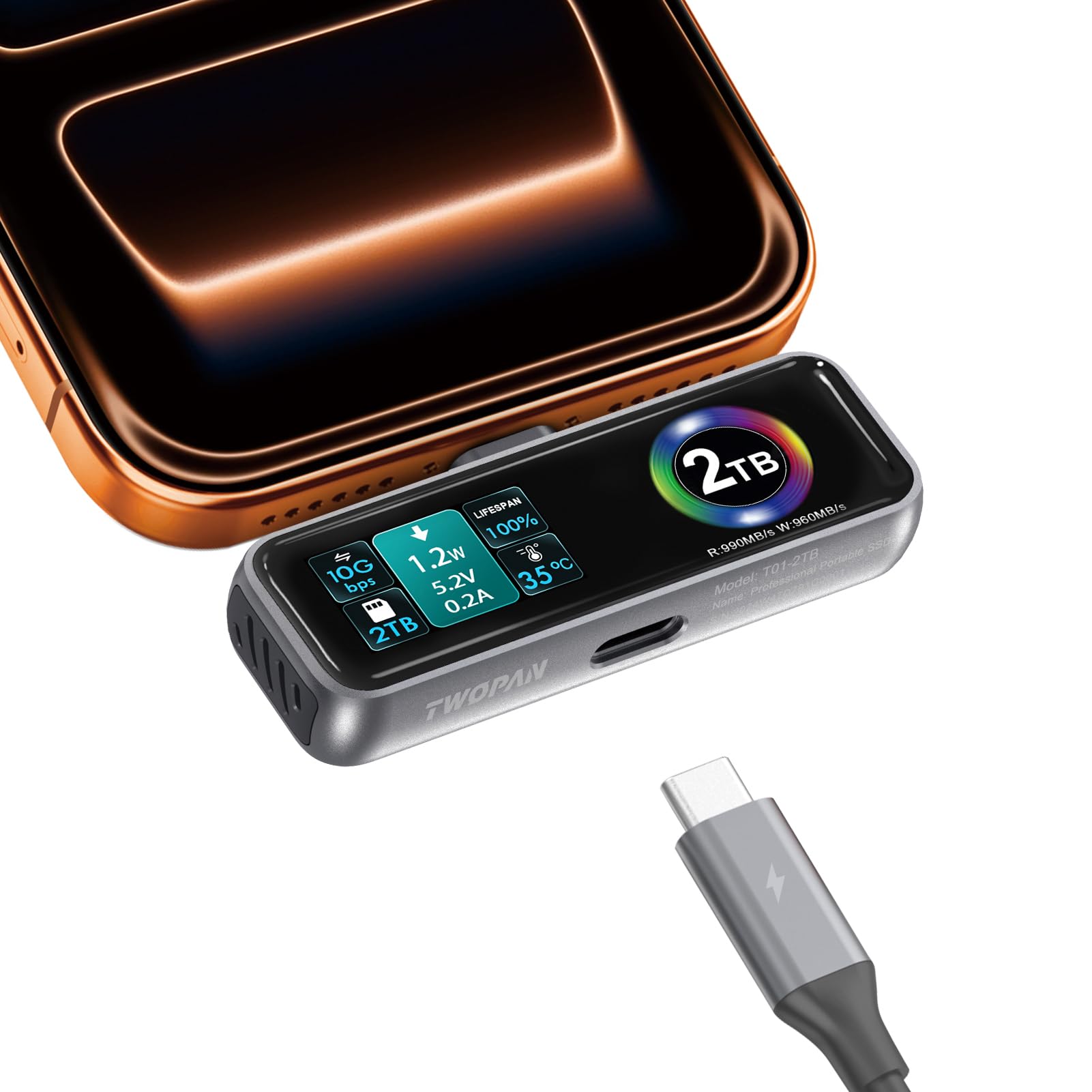 Amazon.com: TWOPAN Magnetic Portable iPhone SSD for ProRes 4K