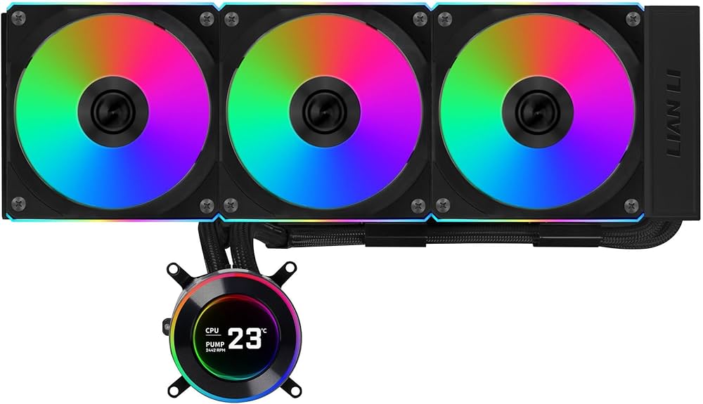 Amazon | LIANLI 簡易水冷キット HydroShift II LCD-C 360CL Black 2.1