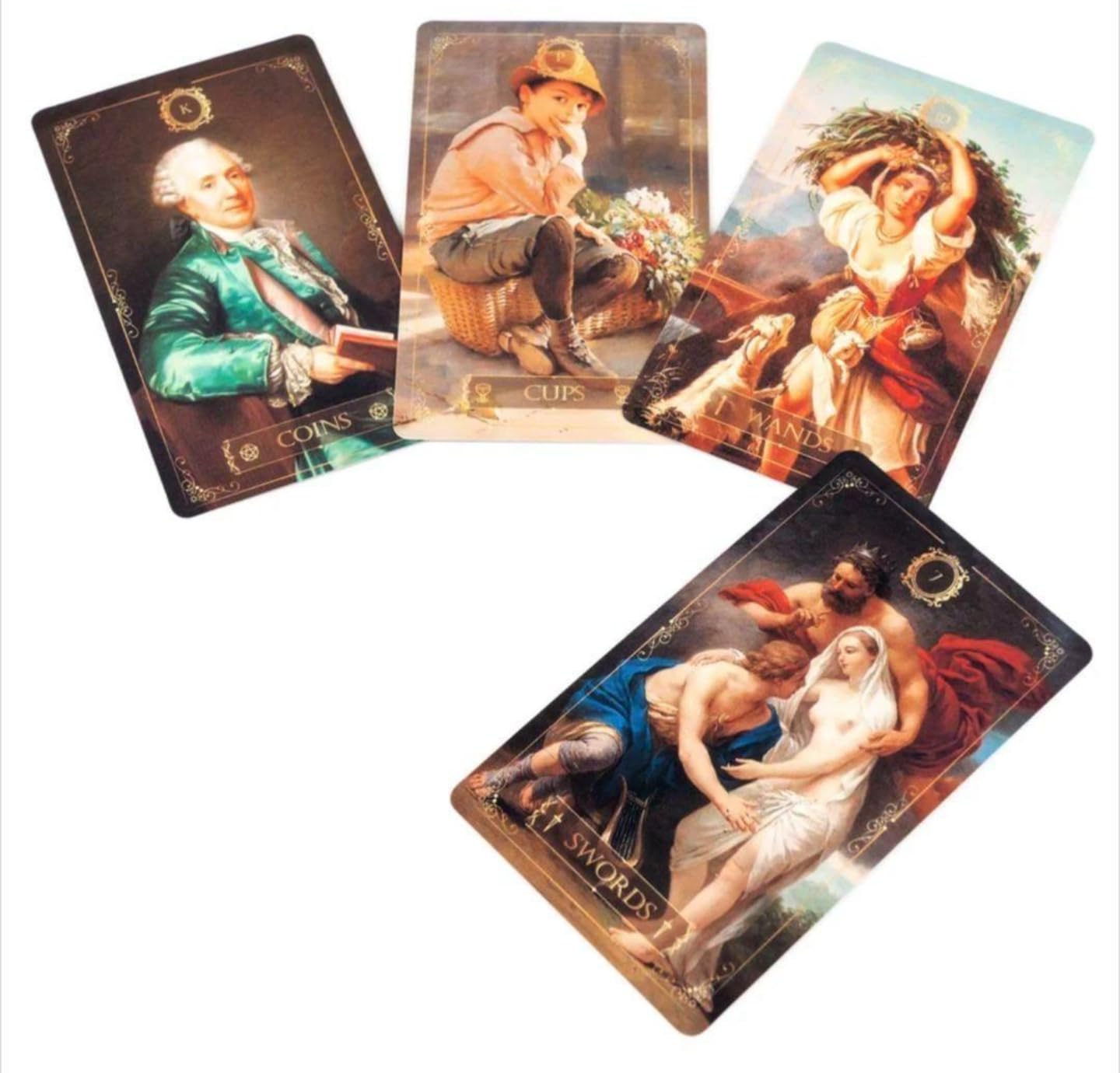 Amazon.co.jp: リバイバルアートタロットカード, 78枚セット, 絵画の