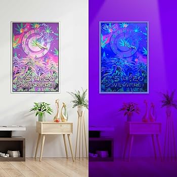 Amazon.com: Opticz It's 4:20 Somewhere Blacklight Poster by Joseph