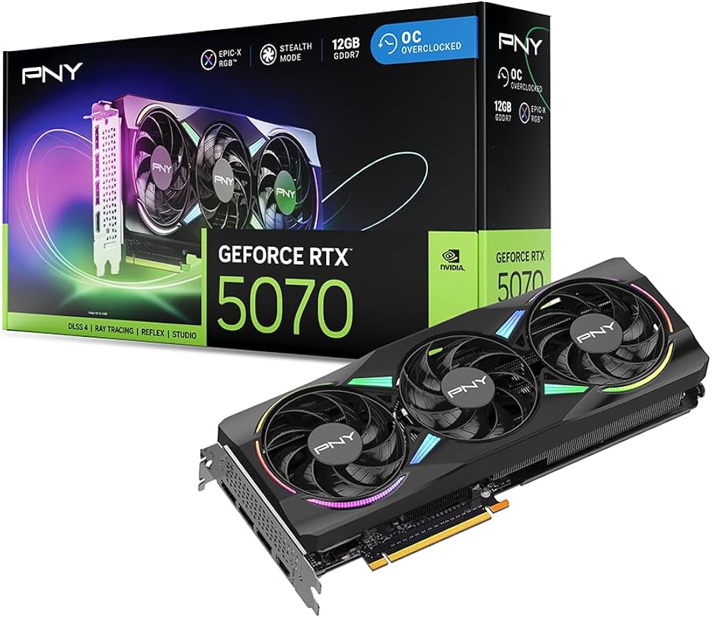 Amazon | PNY GeForce RTX™ 5070 12GB ARGB OC トリプルファン