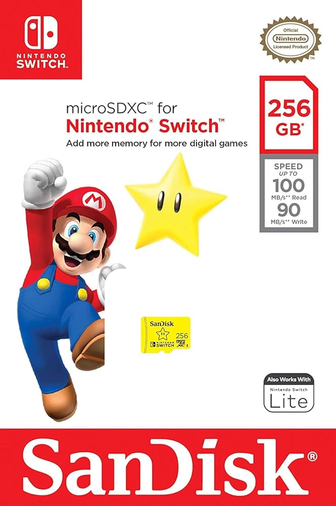 Amazon | SanDisk 256GB Nintendo Switch MicroSDXCカード メモリー
