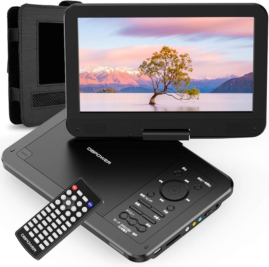 Amazon | DBPOWER ポータブルDVDプレーヤー 12.5型 【車載用ホルダー