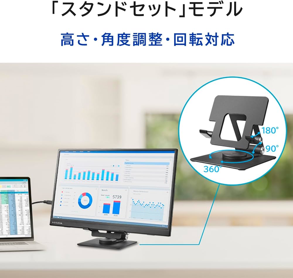 Amazon.co.jp: IODATA モバイルモニター 17.3インチ スタンドセット 省