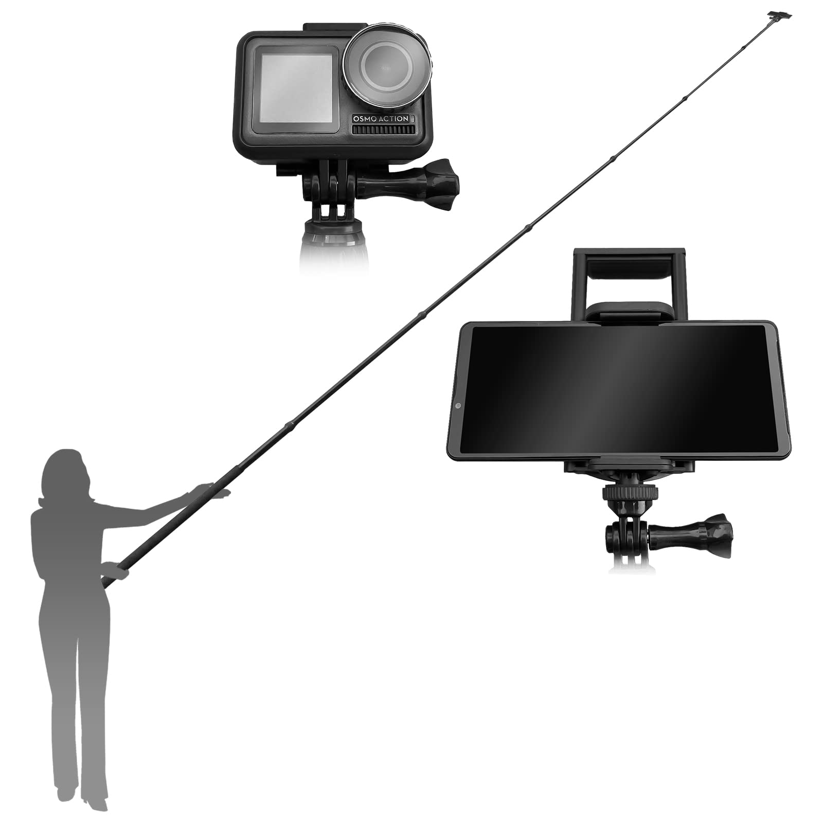 Amazon | Kuros 自撮り棒 長い 5m セルカ棒 スマホ アクションカメラ