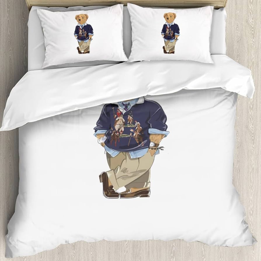 Amazon｜くま ポロベアー bear polo bear 布団カバー 枕カバー 3ピース