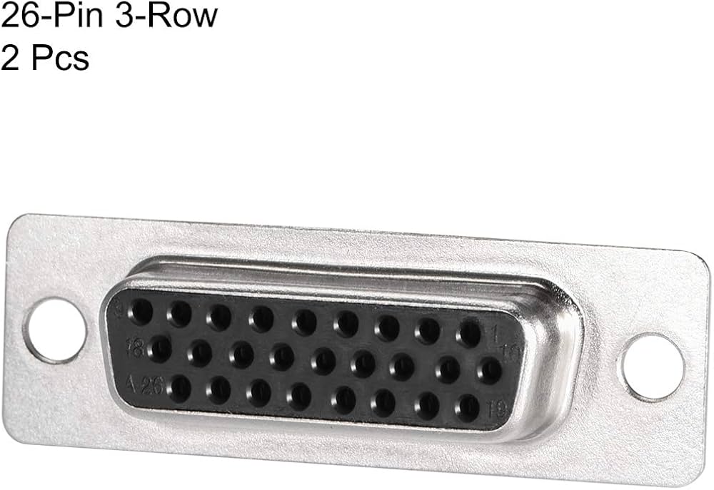 Amazon.co.jp: uxcell D-subコネクタ DB26 メスソケット 26-ピン 3-行