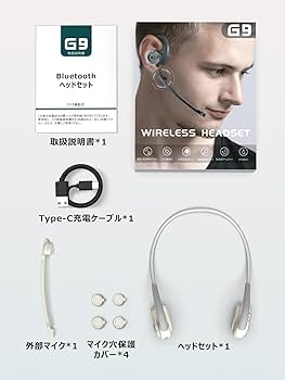Amazon | Bluetoothヘッドセット 【2025業界新設計】 マイク脱着式