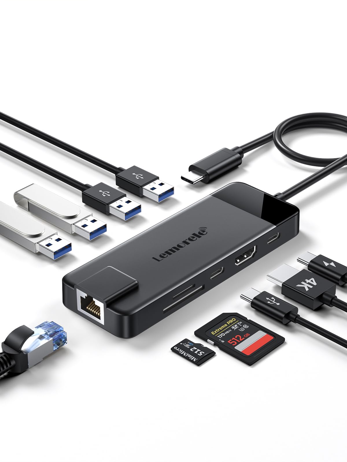 Amazon | HDMI ドッキングステーション USB C HUB ハブ 10-in-1 Type-c
