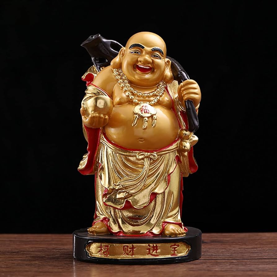 Amazon.co.jp: 七福神 布袋 様 布袋さま置物 樹脂製 仏像 金運 置物