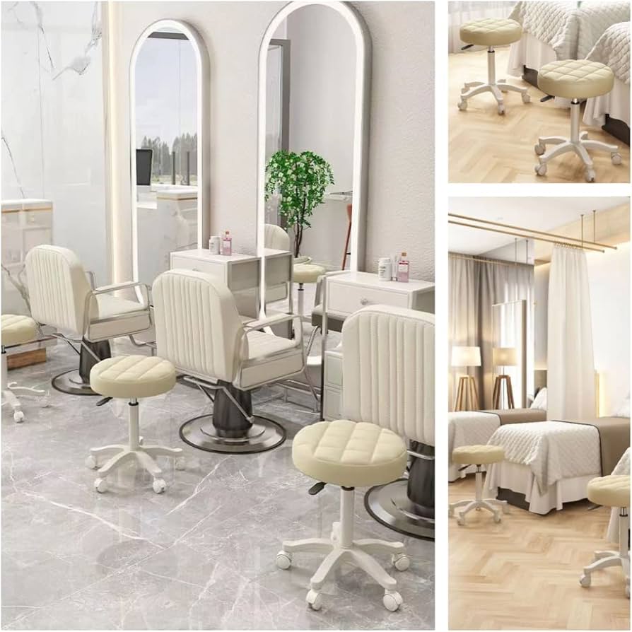 Amazon.co.jp: エステスツール ネイルチェア 丸椅子 キャスター付き 高