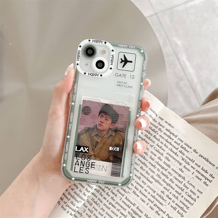 Amazon.com: RICHTRUE Aesthetic Phone Case with Card Holder Phone