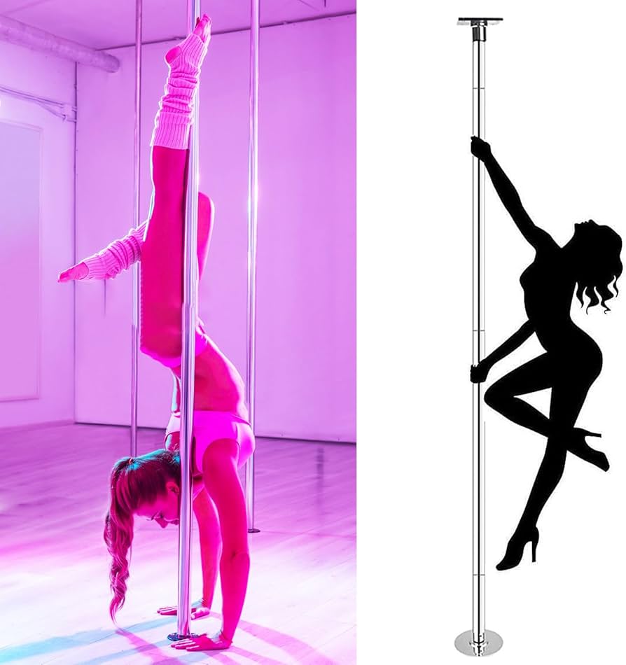 Amazon.co.jp: ポールダンス 静的および回転常設ポール ダンス ポール