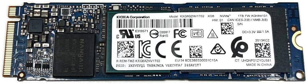 Amazon | Kioxia 1TB SSD XG6 M.2 2280 PCIe Gen3 x4 NVMe