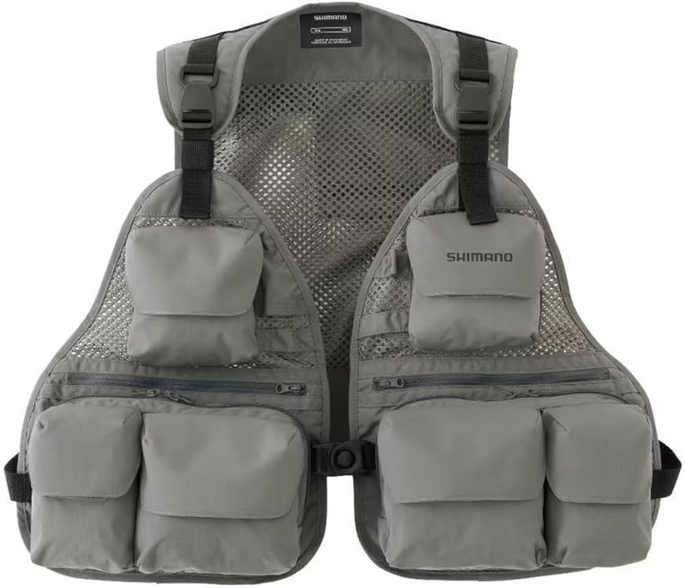 Amazon | [シマノ] ストリームメッシュベスト F VE-066V グレー