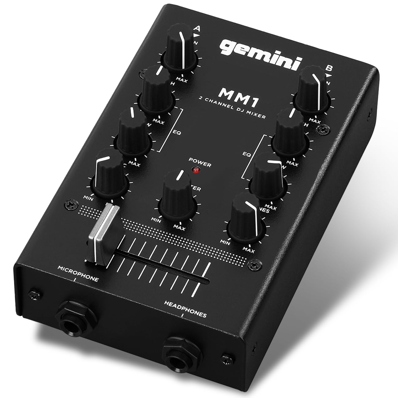 Gemini Portable 2-Channel DJ Mixer – Pocket-Sized Mini Audio Mixer